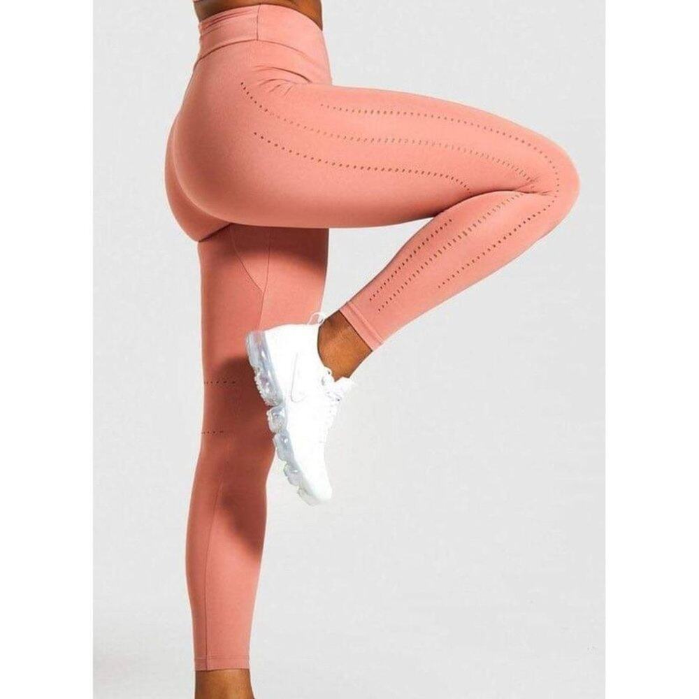 Women’s Gymshark Lasor Cut Leggings in Deep Blush | S